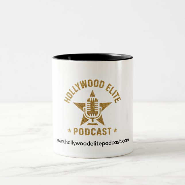 Hollywood Elite Podcast Gold Mug (Center)