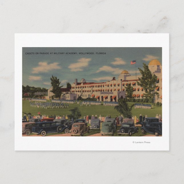 Hollywood, FL - Cadet Parade at Military Academy Postcard (Front)
