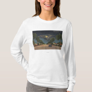 Hollywood, FL - Moonlight View over Hollywood T-Shirt