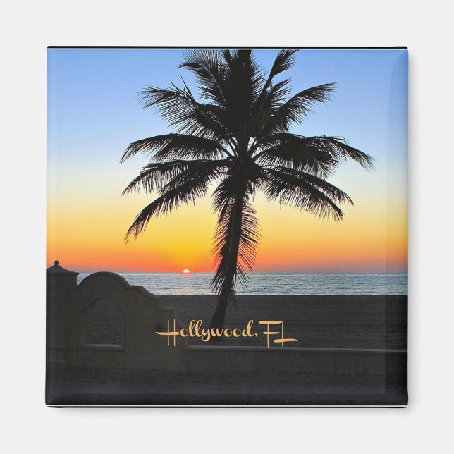 Hollywood, Florida - tropical sunrise Magnet (Front)