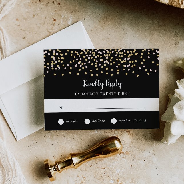 Hollywood Glam RSVP Card (Creator Uploaded)