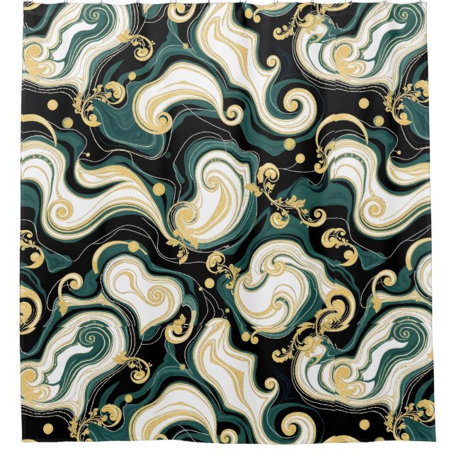 Hollywood Glam Shower Curtain – Luxe & Trendy (Front)