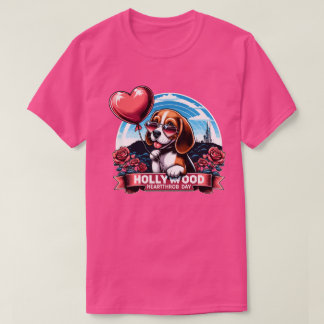 Hollywood Heartthrob Day - Beagle Love Balloon T-Shirt