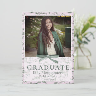 Hollywood Hills Toile Coquette Grad Announcement