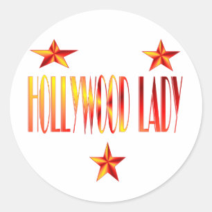 hollywood lady classic round sticker