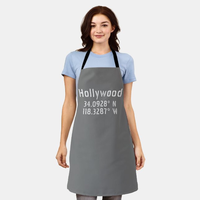 Hollywood Latitude Longitude  Apron (Worn)