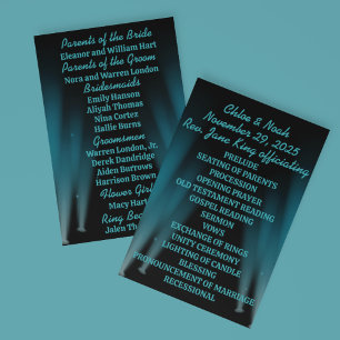 Hollywood Lights Wedding Programme
