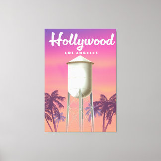 Hollywood Los Angeles Travel poster Canvas Print
