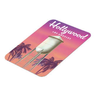 Hollywood Los Angeles Travel poster Magnet