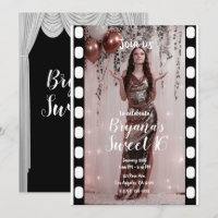 Hollywood Movie Black White Curtains Sweet 16