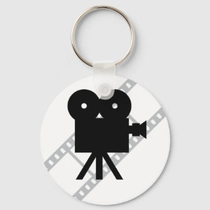 hollywood movie cine camera film key ring