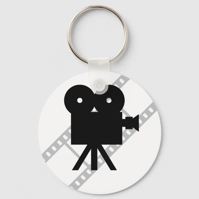 hollywood movie cine camera film key ring (Front)