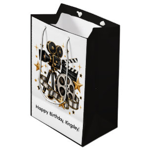 Hollywood Movie Night Birthday Medium Gift Bag