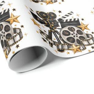 Hollywood Movie Night Birthday Wrapping Paper