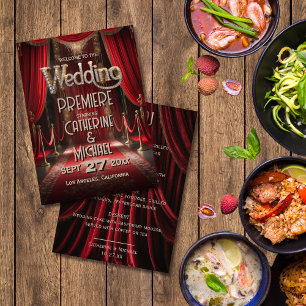 Hollywood Movie Red Carpet Premiere Wedding  Menu