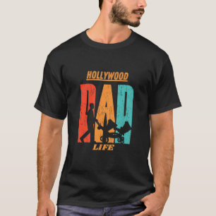 Hollywood Native Funny State Flag Dad Parent Baby T-Shirt