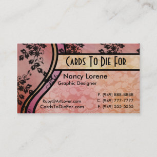 Hollywood Nights in Peach Business Card
