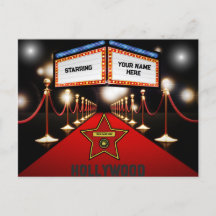 Hollywood Personalised Postcard