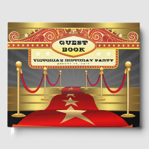 Hollywood Red Carpet Birthday Party Guest Book