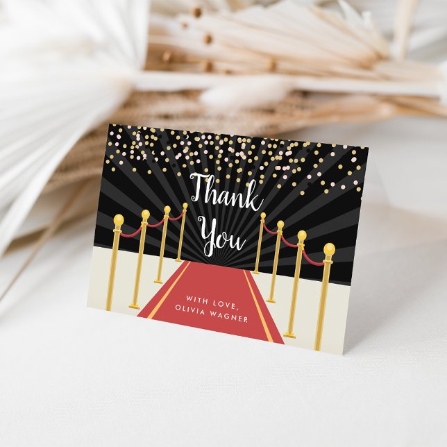Hollywood Red Carpet Personalized Thank You Card (Creator Uploaded)
