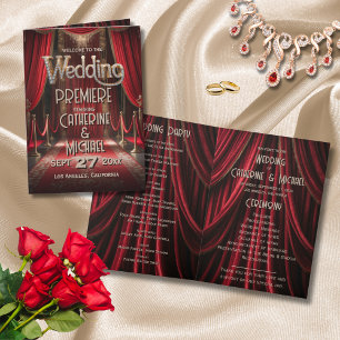 Hollywood Red Carpet Premiere Wedding Programme