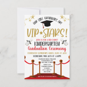 Hollywood Red Carpet Theme Graduation Invitation