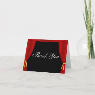 Hollywood Red Curtain Thank You Card