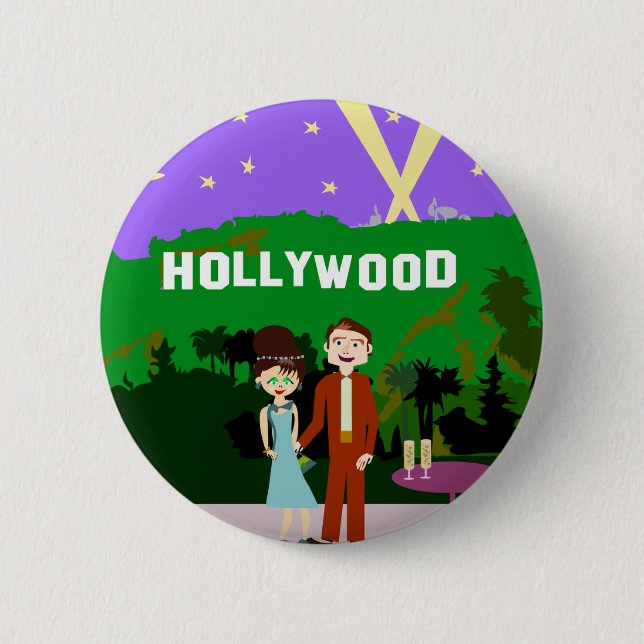 Hollywood Romance 6 Cm Round Badge (Front)
