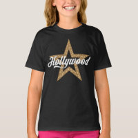 Hollywood Script With Star (White Type) T-Shirt