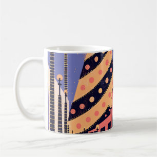 Hollywood Sign Los Angeles Christmas Poster Coffee Mug