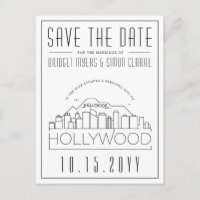 Hollywood | Stylised Skyline Save the Date