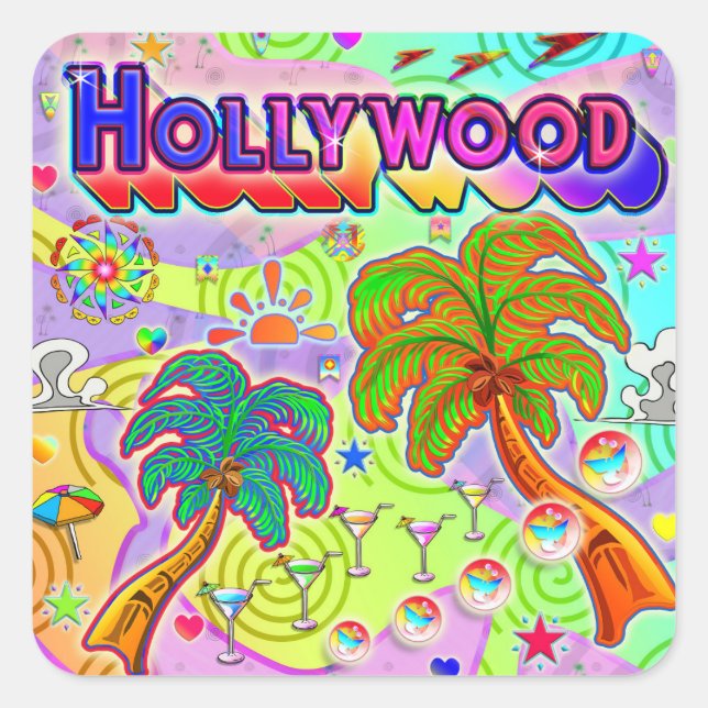Hollywood Vacation Target Sticker (Front)
