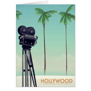 Hollywood Vintage camera Travel poster