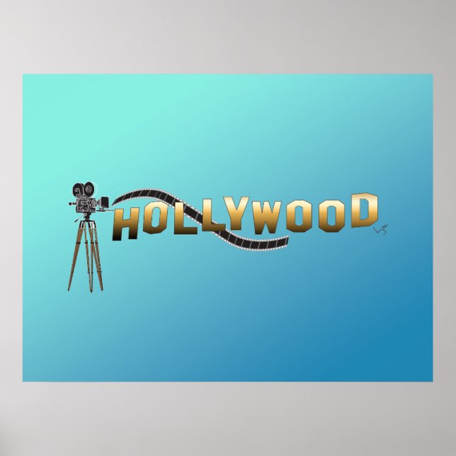 Hollywood Vintage Director Movie Camera  Poster (Front)