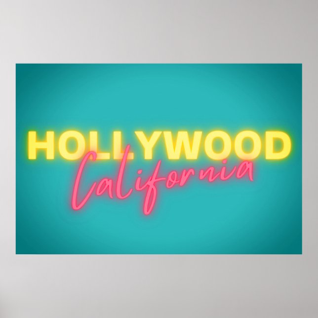 Hollywood Vintage Neon Lights   Poster (Front)