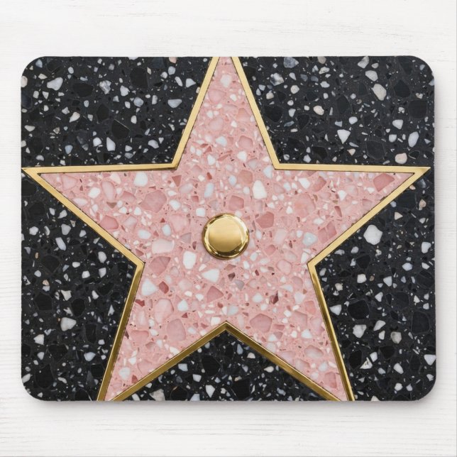 Hollywood Walk of Fame Square Coaster Mouse Mat (Front)