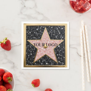 Hollywood Walk of Fame Square Coaster Napkin