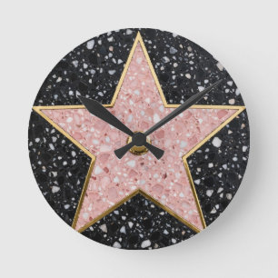 Hollywood Walk of Fame Square Coaster Round Clock