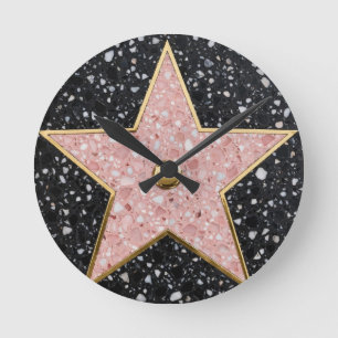 Hollywood Walk of Fame Square Coaster Round Clock