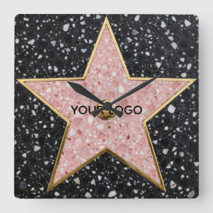 Hollywood Walk of Fame Square Coaster Wall Clock