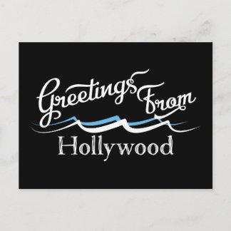 Hollywood Water Waves Postcard