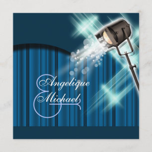 Hollywood wedding movie theatre party invitation