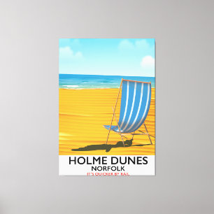 Holme Dunes Norfolk travel poster Canvas Print