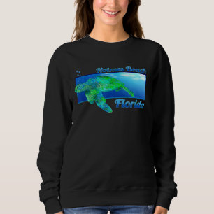 Holmes Beach Florida Swimming Sea Turtle 1 Sweatshirt
