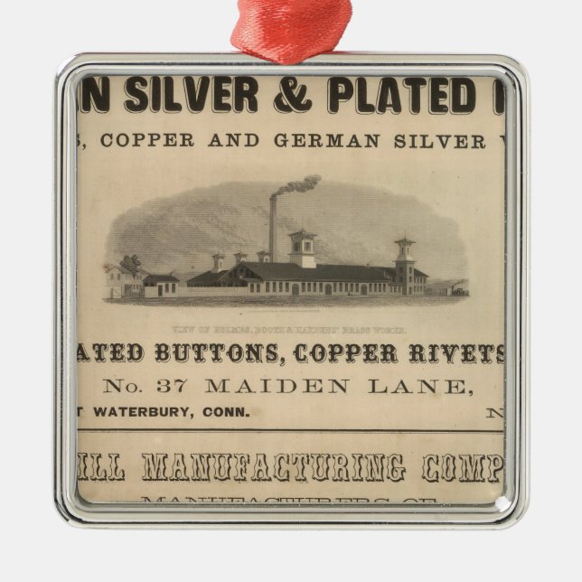 Holmes, Booth and Haydens Metal Tree Decoration (Front)