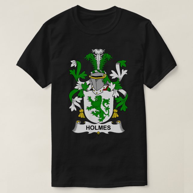 Holmes Coat of Arms  Family Crest  T-Shirt (Design Front)