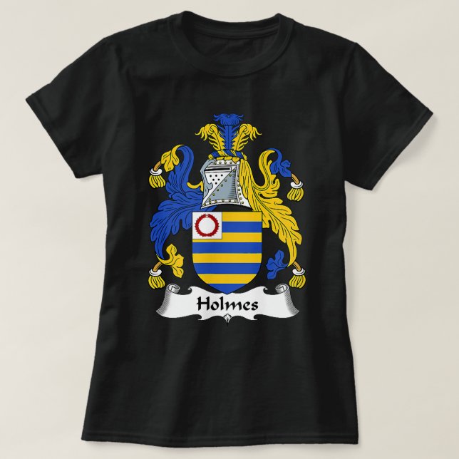 Holmes Coat of Arms  Family Crest  T-Shirt (Design Front)