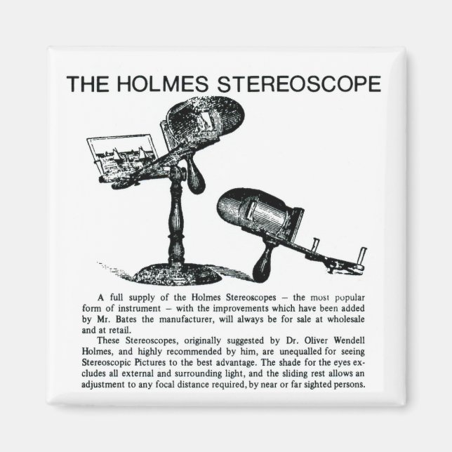 Holmes Stereoscope Advertisement - Vintage Magnet (Front)