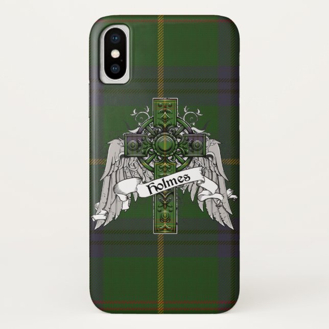 Holmes Tartan Cross Case-Mate iPhone Case (Back)