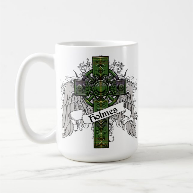 Holmes Tartan Cross Coffee Mug (Left)
